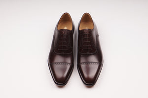 STEFANO BEMER E6620 OXFORD IN BROWN BOX CALF