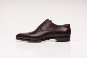 STEFANO BEMER E6620 OXFORD IN BROWN BOX CALF